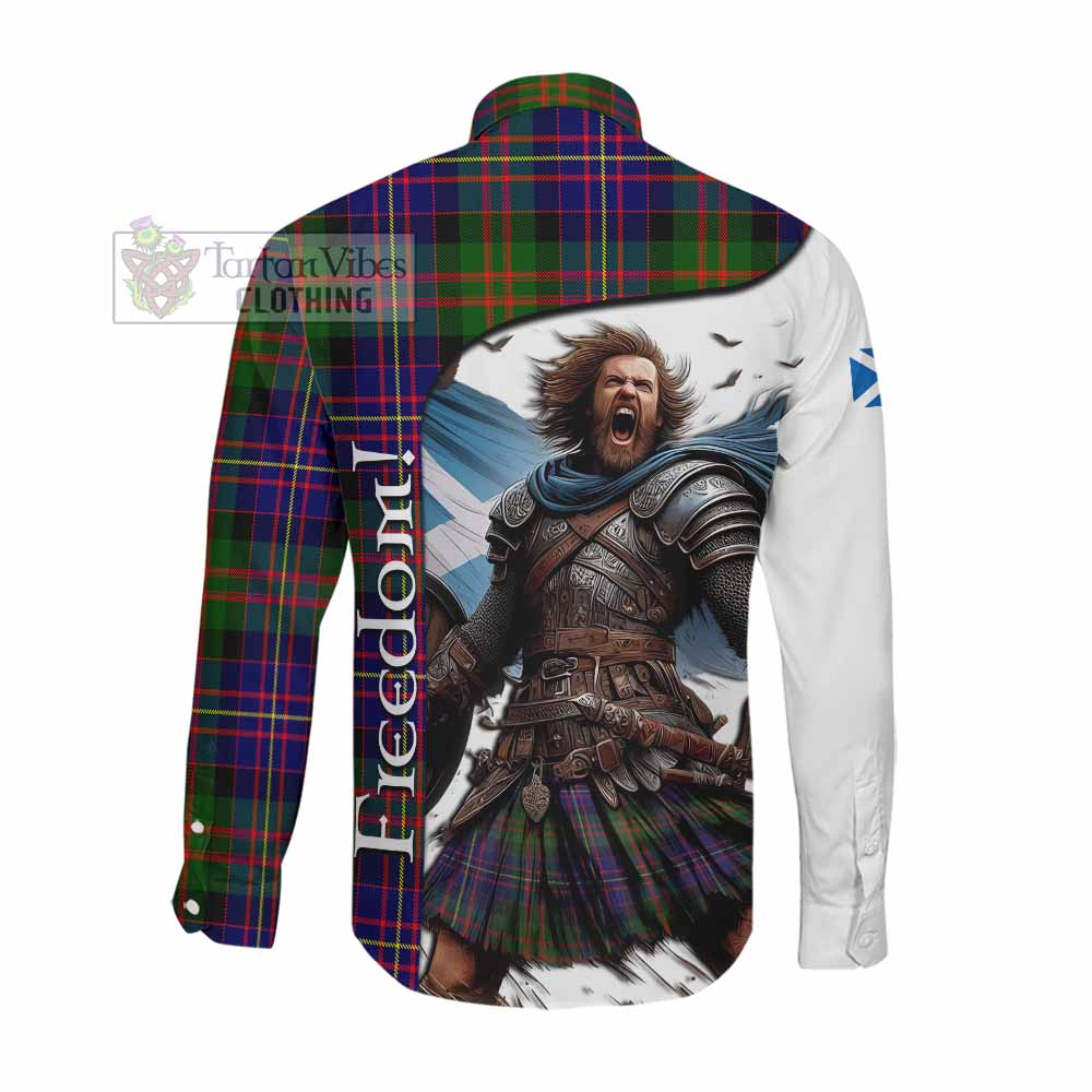 Chalmers Crest Tartan Long Sleeve Button Shirt Inspired by the Freedom of Scottish Warrior Men's Shirt - Tartan Vibes Clothing
