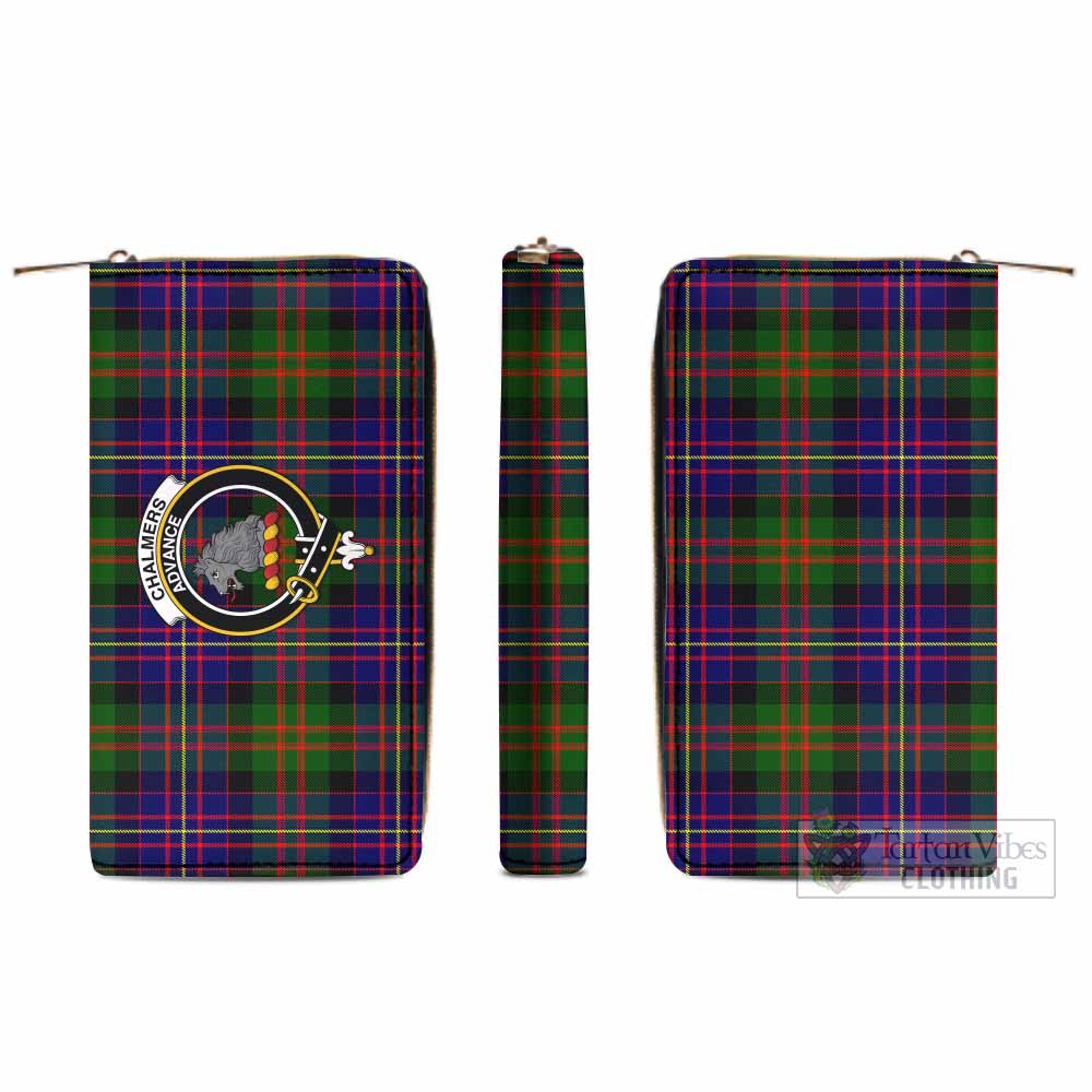 Tartan Vibes Clothing Chalmers Tartan Women's Leather Wallet with Family Crest