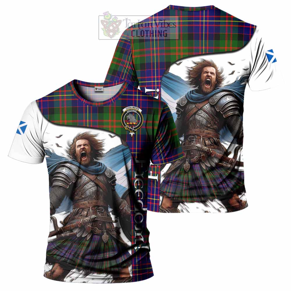Chalmers Crest Tartan T-Shirt Inspired by the Freedom of Scottish Warrior