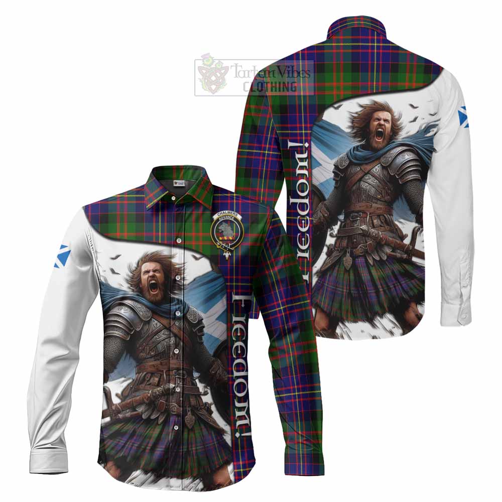 Chalmers Crest Tartan Long Sleeve Button Shirt Inspired by the Freedom of Scottish Warrior - Tartan Vibes Clothing