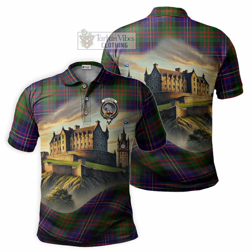 Tartan Vibes Clothing Chalmers Tartan Family Crest Polo Shirt with Scottish Ancient Castle Stype