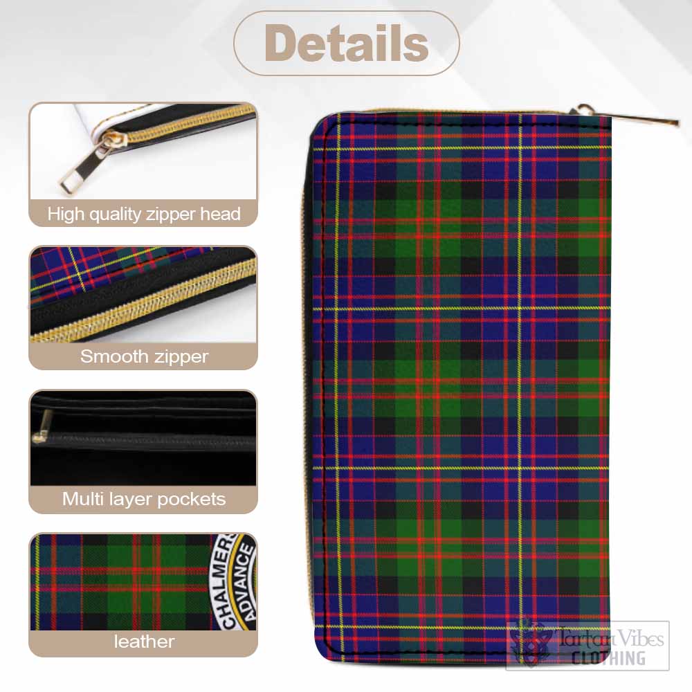 Tartan Vibes Clothing Chalmers Tartan Women's Leather Wallet with Family Crest