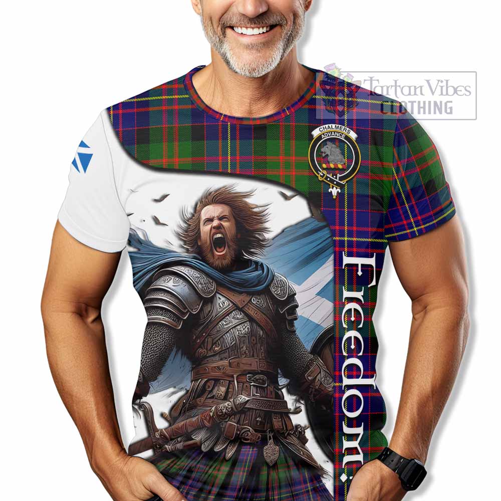 Chalmers Crest Tartan T-Shirt Inspired by the Freedom of Scottish Warrior