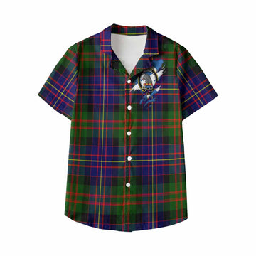 Chalmers Clan Crest In Me Tartan Kid Hawaiian Shirt Scotland Flag Style