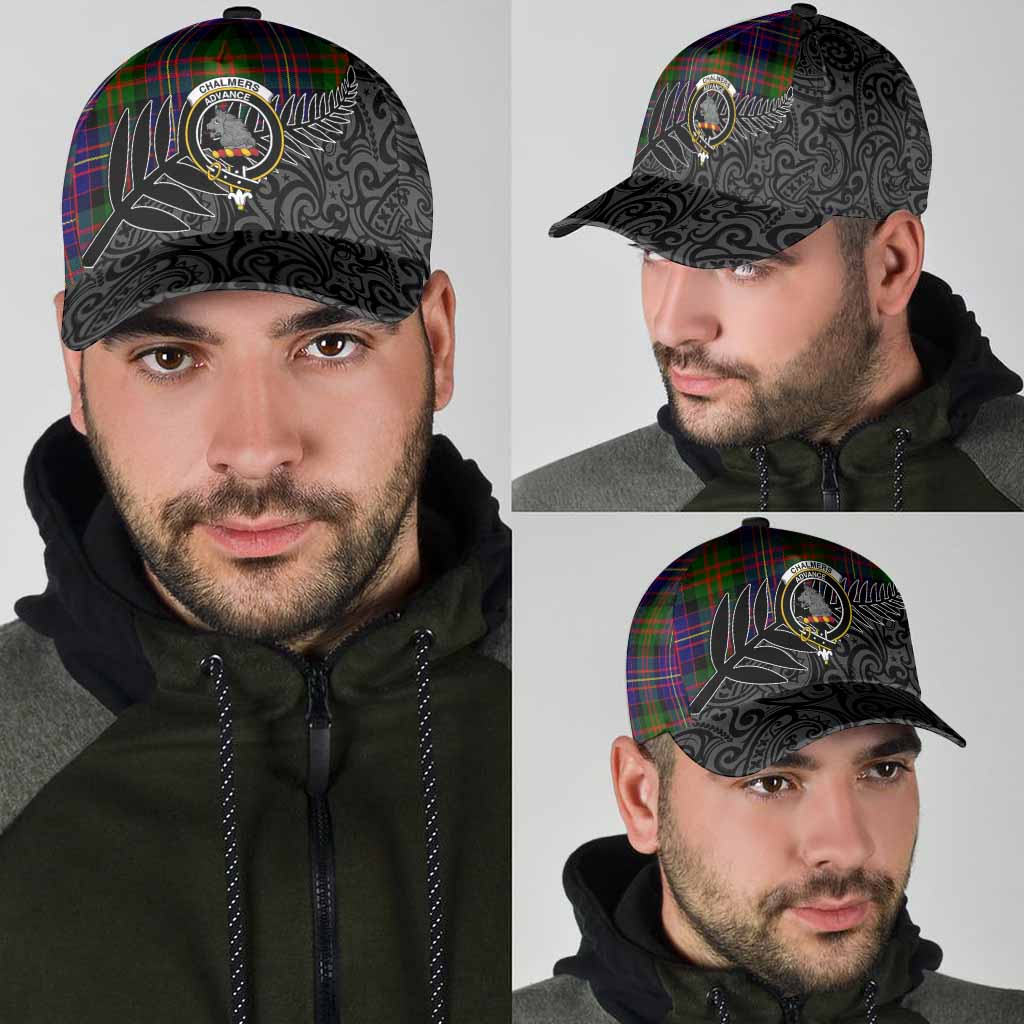 Chalmers Crest Tartan Classic Cap with New Zealand Silver Fern Half Style