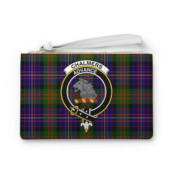 Tartan Vibes Clothing Chalmers Family Crest Tartan Clutch Bag