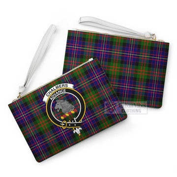 Tartan Vibes Clothing Chalmers Family Crest Tartan Clutch Bag