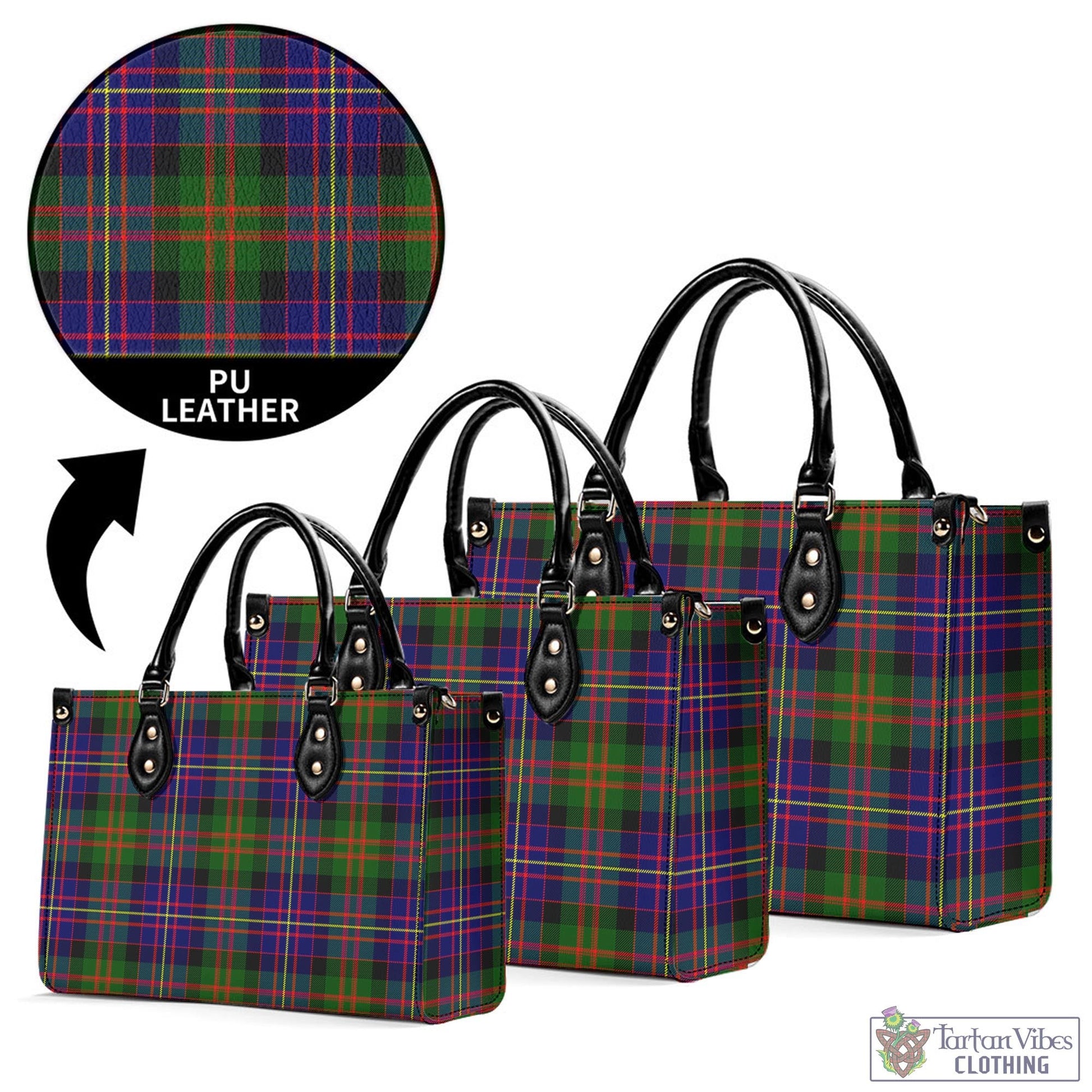 Chalmers Tartan Luxury Leather Handbags - Tartan Vibes Clothing