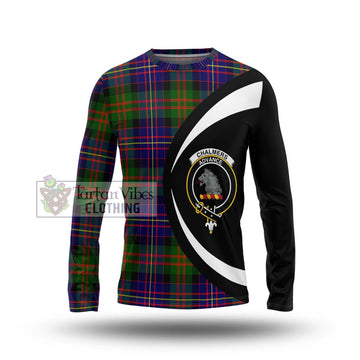 Chalmers Tartan Long Sleeve T-Shirt with Family Crest Circle Style Unisex - Tartan Vibes Clothing