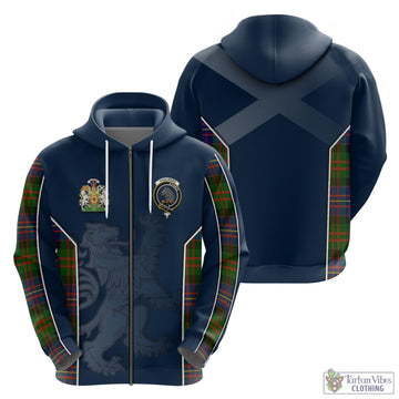 Chalmers Modern Tartan Hoodie with Family Crest and Lion Rampant Vibes Sport Style