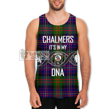 Chalmers Tartan Men's Tank Top with Family Crest DNA In Me Style Men - Tartan Vibes Clothing