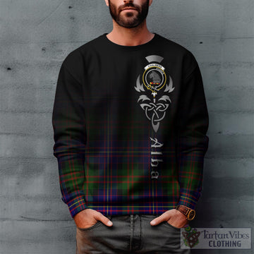 Chalmers Modern Tartan Sweatshirt Featuring Alba Gu Brath Family Crest Celtic Inspired