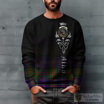 Chalmers Tartan Sweatshirt Featuring Alba Gu Brath Family Crest Celtic Inspired Unisex - Tartan Vibes Clothing