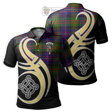 Chalmers Tartan Polo Shirt with Family Crest and Celtic Symbol Style Kid - Tartan Vibes Clothing