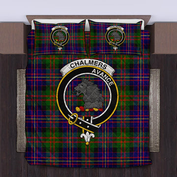 Chalmers Tartan Quilt Bed Set with Family Crest King - Tartan Vibes Clothing
