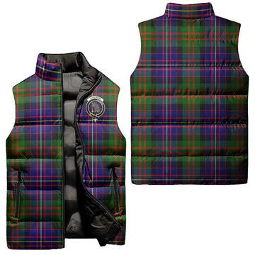 Chalmers Modern Tartan Sleeveless Puffer Jacket with Family Crest