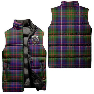 Chalmers Tartan Sleeveless Puffer Jacket with Family Crest Unisex - Tartan Vibes Clothing