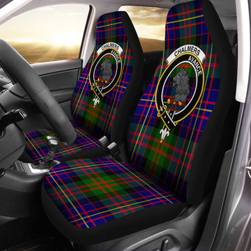 Chalmers Modern Tartan Car Seat Cover with Family Crest