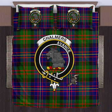 Chalmers Modern Tartan Bedding Set with Family Crest