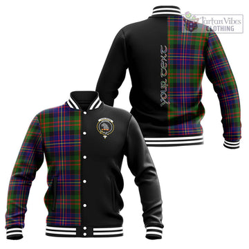 Chalmers Tartan Baseball Jacket with Family Crest and Half Of Me Style Unisex - Tartan Vibes Clothing