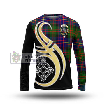 Chalmers Tartan Long Sleeve T-Shirt with Family Crest and Celtic Symbol Style Unisex - Tartan Vibes Clothing