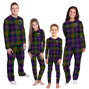Chalmers Tartan Pajamas Family Set with Family Crest Kid - Tartan Vibes Clothing