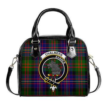 Chalmers Tartan Shoulder Handbags with Family Crest One Size 9*21*24 cm (3.54*8.27*9.45 inches) - Tartan Vibes Clothing