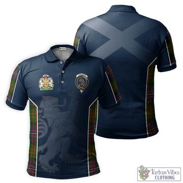 Chalmers Tartan Men's Polo Shirt with Family Crest and Lion Rampant Vibes Sport Style Kid - Tartan Vibes Clothing