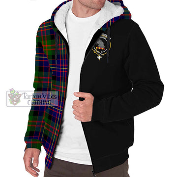 Chalmers Tartan Sherpa Hoodie with Family Crest and Half Of Me Style Unisex S - Tartan Vibes Clothing