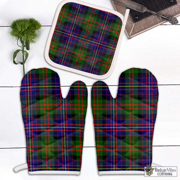 Chalmers Tartan Combo Oven Mitt & Pot-Holder Combo 2 Oven Mitt & 1 Pot-Holder Black - Tartan Vibes Clothing