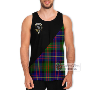 Chalmers Tartan Men's Tank Top with Family Crest and Military Logo Style Men - Tartan Vibes Clothing