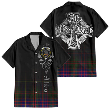 Chalmers Tartan Hawaiian Shirt Shirt Featuring Alba Gu Brath Family Crest Celtic Inspired Kid - Tartan Vibes Clothing