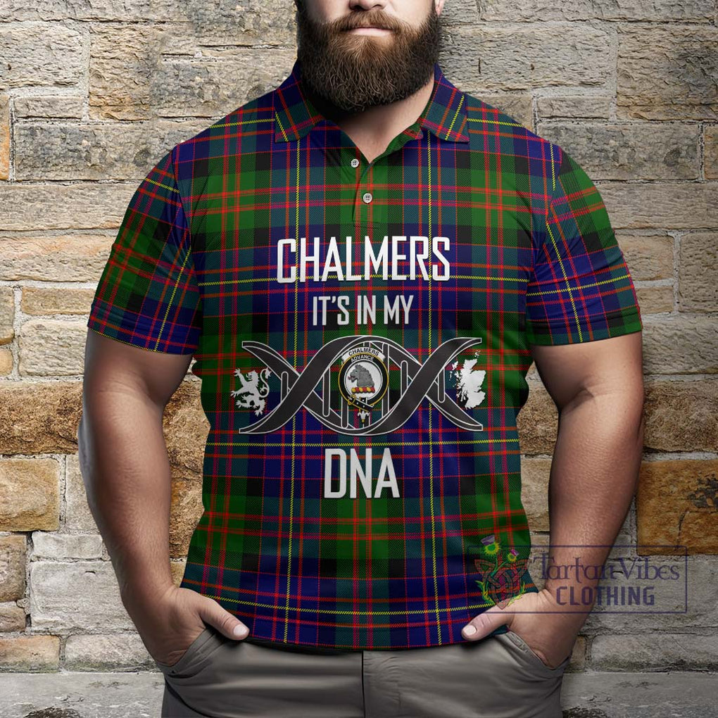 Chalmers Tartan Polo Shirt with Family Crest DNA In Me Style Kid - Tartan Vibes Clothing