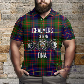 Chalmers Tartan Polo Shirt with Family Crest DNA In Me Style Kid - Tartan Vibes Clothing