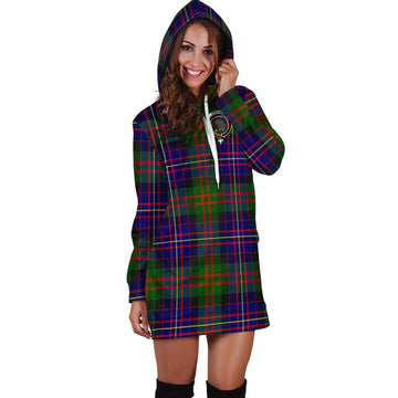 Chalmers Tartan Hoodie Dress with Family Crest - Tartan Vibes Clothing