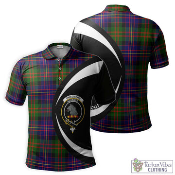 Chalmers Tartan Men's Polo Shirt with Family Crest Circle Style Kid - Tartan Vibes Clothing