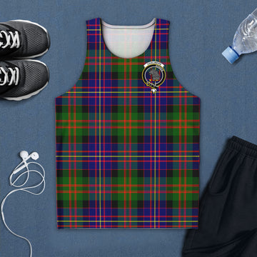 Chalmers Modern Tartan Mens Tank Top with Family Crest