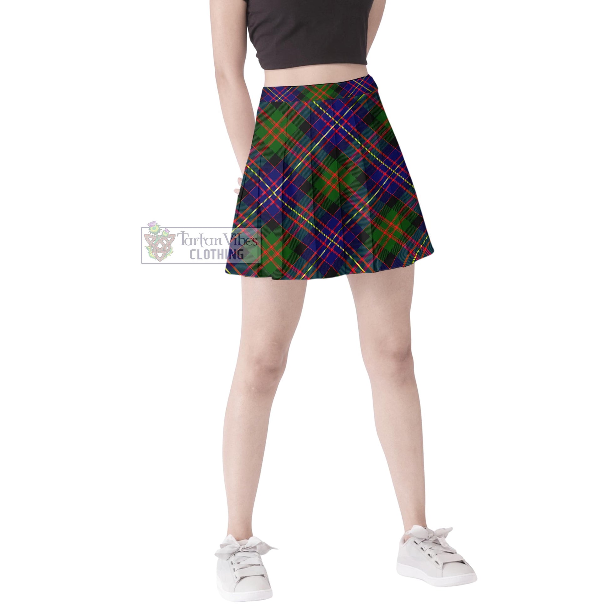 Tartan Vibes Clothing Chalmers Modern Tartan Women's Plated Mini Skirt