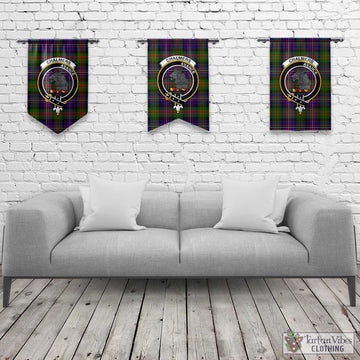 Chalmers Tartan Gonfalon, Tartan Banner with Family Crest Rectangle - Tartan Vibes Clothing