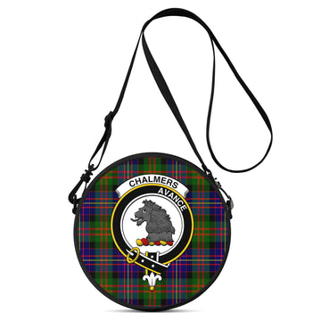 Chalmers Modern Tartan Round Satchel Bags with Family Crest