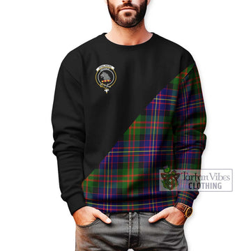 Chalmers Tartan Sweatshirt with Family Crest and Military Logo Style Unisex - Tartan Vibes Clothing
