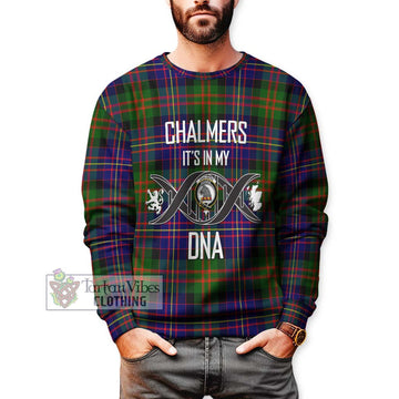 Chalmers Tartan Sweatshirt with Family Crest DNA In Me Style Unisex - Tartan Vibes Clothing