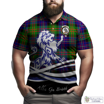 Chalmers Tartan Polo Shirt with Alba Gu Brath Regal Lion Emblem Kid - Tartan Vibes Clothing
