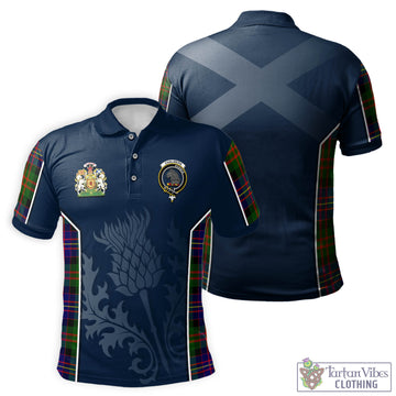 Chalmers Tartan Men's Polo Shirt with Family Crest and Scottish Thistle Vibes Sport Style Kid - Tartan Vibes Clothing