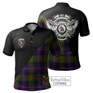 Chalmers Tartan Polo Shirt with Family Crest and Military Logo Style Kid - Tartan Vibes Clothing