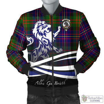 Chalmers Tartan Bomber Jacket with Alba Gu Brath Regal Lion Emblem Unisex - Tartan Vibes Clothing