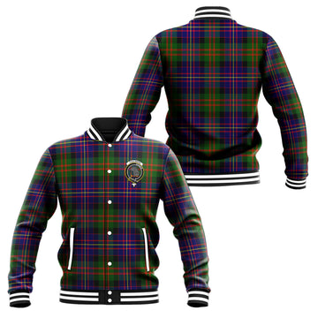 Chalmers Modern Tartan Baseball Jacket with Family Crest