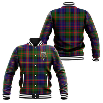 Chalmers Tartan Baseball Jacket with Family Crest Unisex - Tartan Vibes Clothing