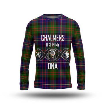 Chalmers Tartan Long Sleeve T-Shirt with Family Crest DNA In Me Style Unisex - Tartan Vibes Clothing