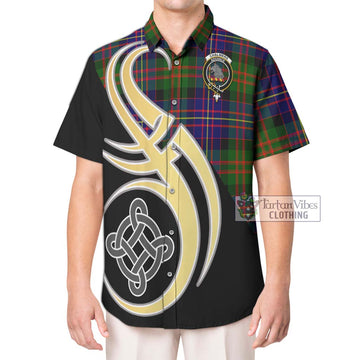 Chalmers Tartan Hawaiian Shirt with Family Crest and Celtic Symbol Style Kid - Tartan Vibes Clothing